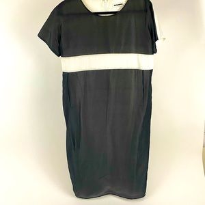 Jil sander black and white dress